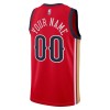 NBA New Orleans Pelicans Trikot Personalisierung Jordan 2023-24 Statement Edition Rot Swingman - Herren